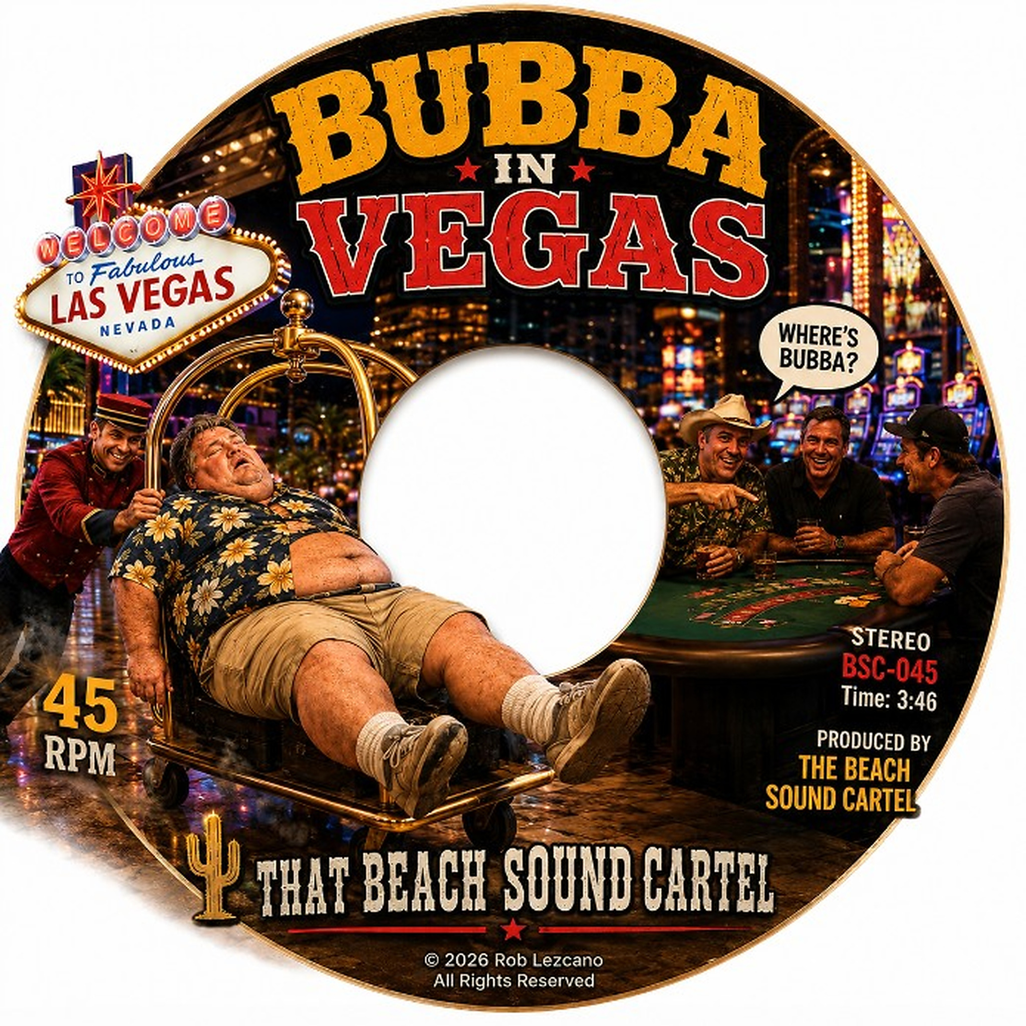 Bubba in Vegas artwork by That Beach Sound Cartel