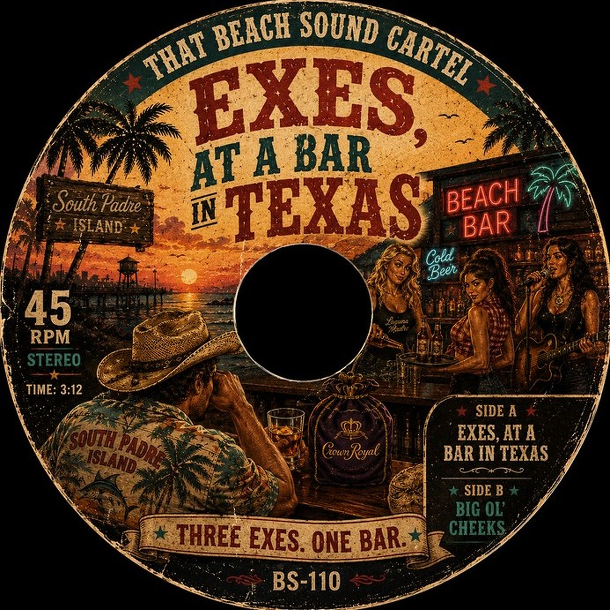 Exes at a Bar in Texas artwork by That Beach Sound Cartel