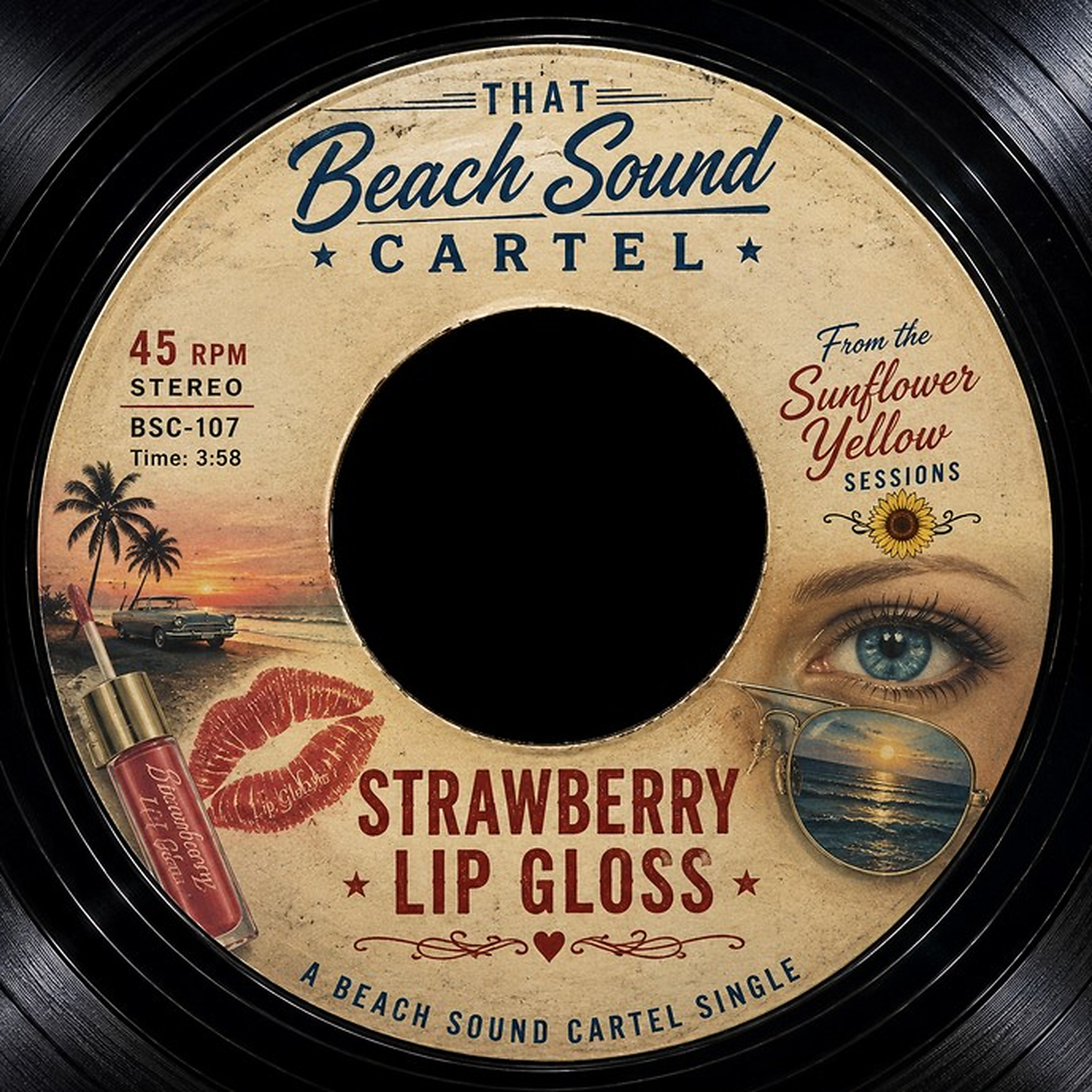 Strawberry Lip Gloss artwork by That Beach Sound Cartel