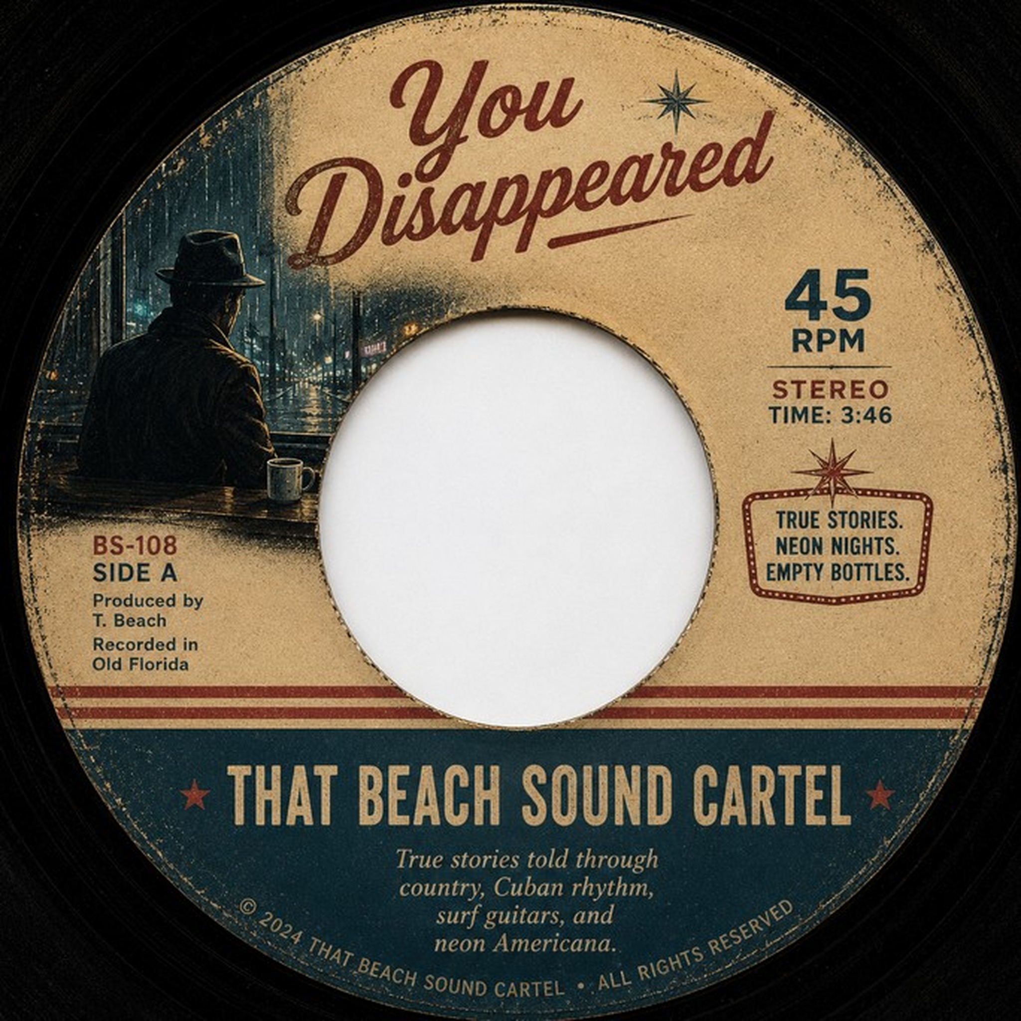 You Disappeared surf-noir country artwork